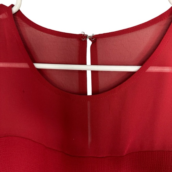 BCBGeneration MEDIUM Ruffle Sleeve Tent Dress NEW WITH TAGS Burgundy/Maroon CUTE - Picture 3 of 14